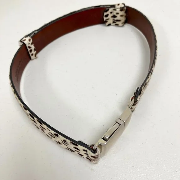 Vintage HenrI Bendel NY leopard hair calf leather adjustable  display picture 1